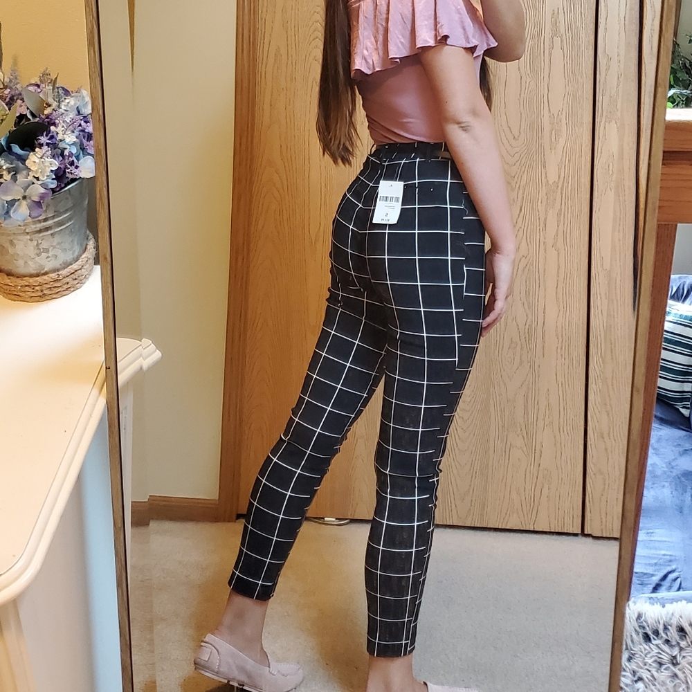 High Waisted Gridline Work Pant